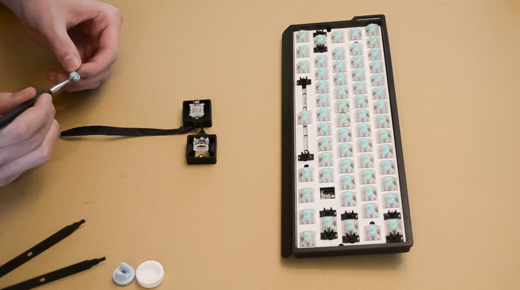 Wooting 60HE Spring Swap/Lubing with Wooting ToolKit and Lube Set